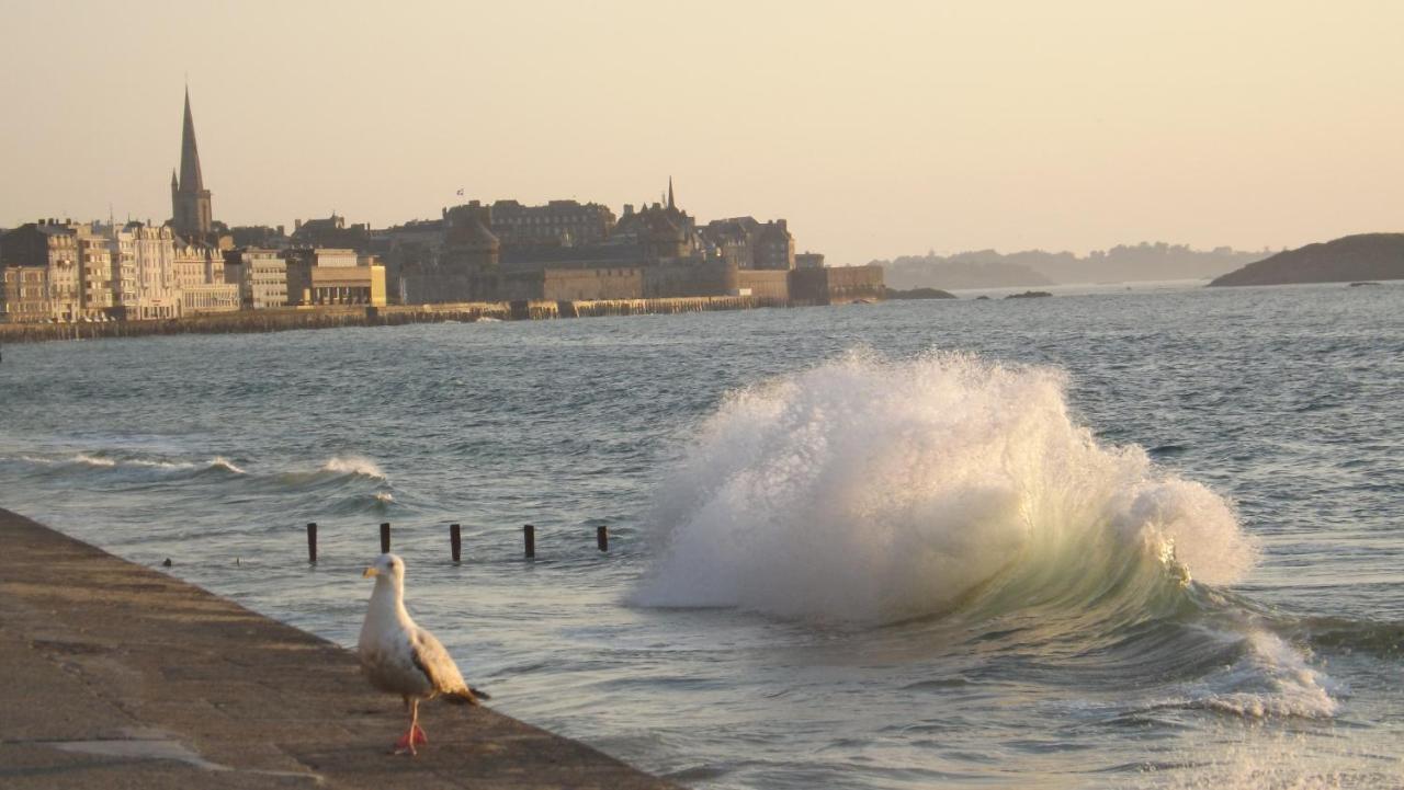 Appartement T2 ,parking privé,terrasse, 10 mns à pieds de la cité corsaire et ses plages Saint-Malo Exterior foto